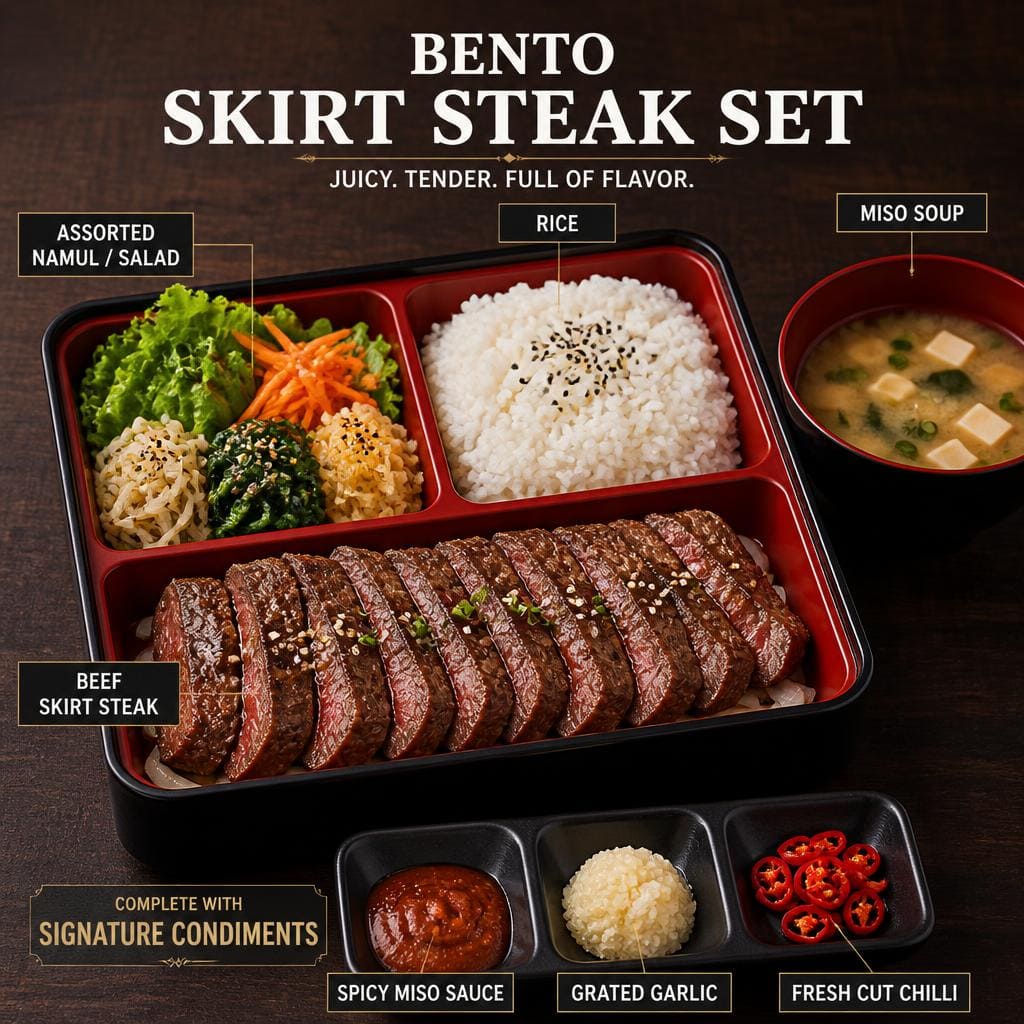 Bento Skirt Steak Set Yakiniku Like